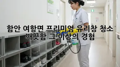 함안 여항면 프리미엄 유리창 청소 : 깨끗함 그 이상의 경험